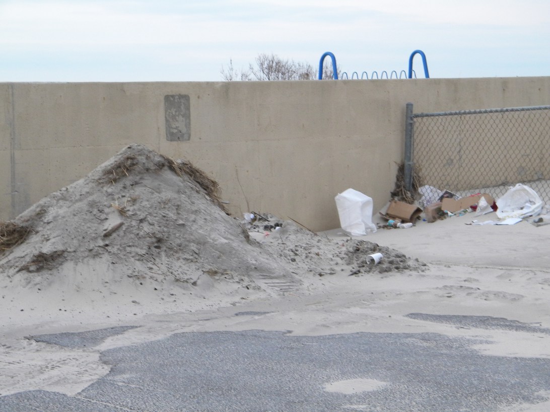 Trash still lingers in Long Beach after Hurricane Sandy. Photo Neptune Marketing.